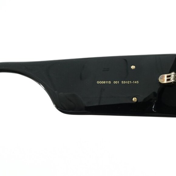 Gucci Black Rectangular Sunglasses main image 8